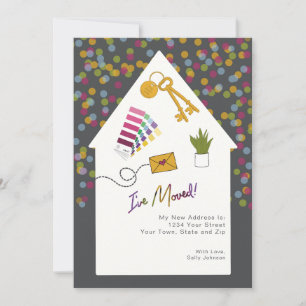 Ich habe eine farbenfrohe Änderung der Adresskarte Einladung