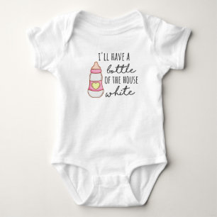 Ich habe eine Flasche weißen Bodysuit aus dem Hau Baby Strampler