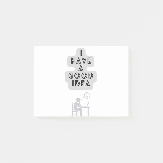 Ich habe eine gute Idee Post-it Klebezettel (Vorderseite)