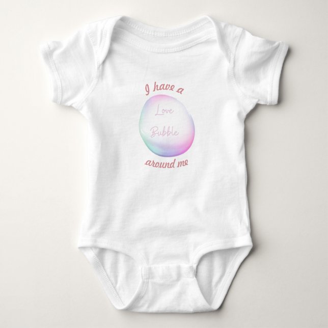 Ich habe eine Liebe-Blase um mich herum, eine nied Baby Strampler (Vorderseite)