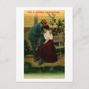 Ich habe eine liebende Disposition Romance Vintag Postkarte