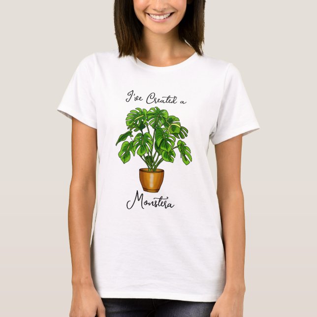 Ich habe eine Monstera erschaffen T-Shirt (Vorderseite)