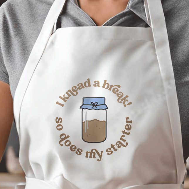 Ich habe eine Pause gehabt, genauso wie mein Start Schürze (Trendy cute and fun sourdough baker & enthusiast apron *mockup is Ai generated*)
