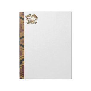 Ich habe eine Schlange Brown und Gold Print geküss Notizblock