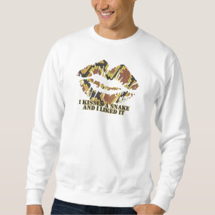 Ich habe eine Schlange Brown und Gold Print geküss Sweatshirt