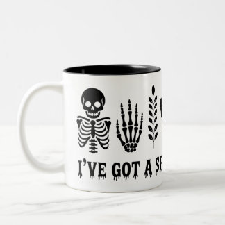 Ich habe eine Spine für Spooky-Tasse Got | Funny S Zweifarbige Tasse