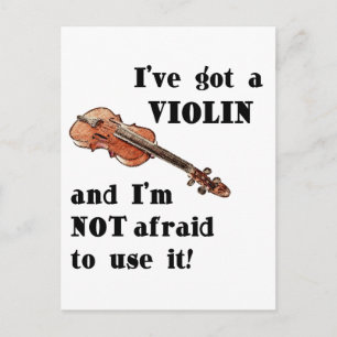 Ich habe eine Violine Got Postkarte