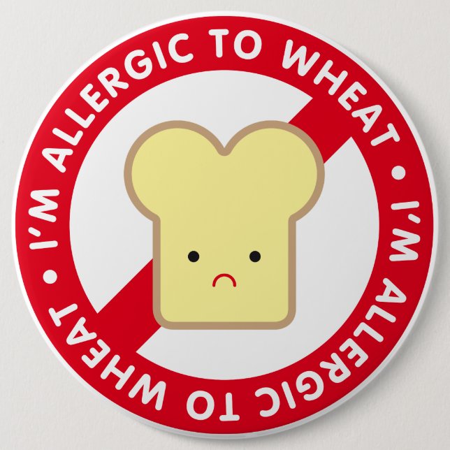 Ich habe eine Weizenallergie! Button (Vorderseite)