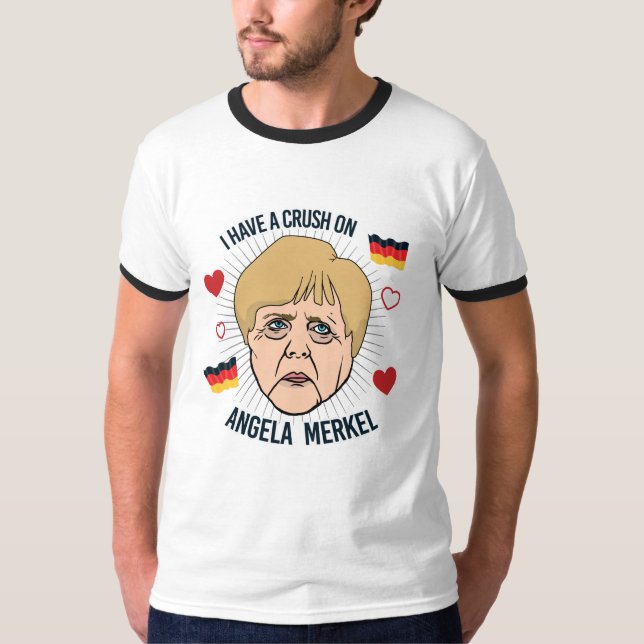 Ich habe eine Zerstampfung auf Angela Merkel - - T-Shirt (Vorderseite)