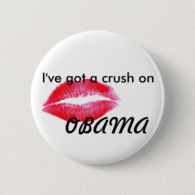 Ich habe eine Zerstampfung auf Obama Button (Vorderseite)