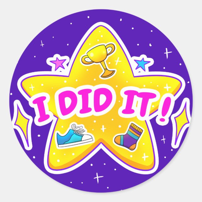 Ich habe einen Blue Classic Round Aufkleber gemach (Vorderseite)