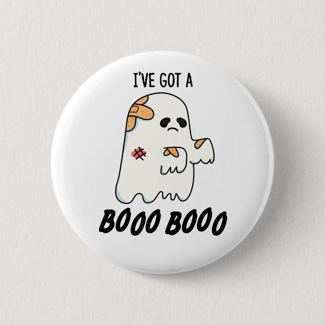 Ich habe einen Boo Boo Funny Halloween Ghost Pun G Button (Vorderseite)
