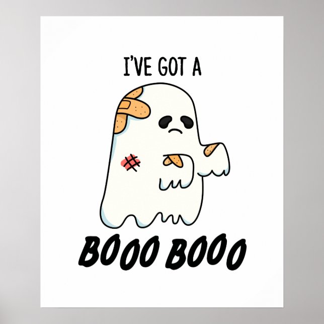 Ich habe einen Boo Boo FunnyHalloween Ghost Pun Go Poster (Vorne)