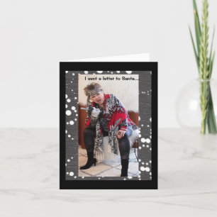 Ich habe einen Brief an den Weihnachtsmann geschic Karte