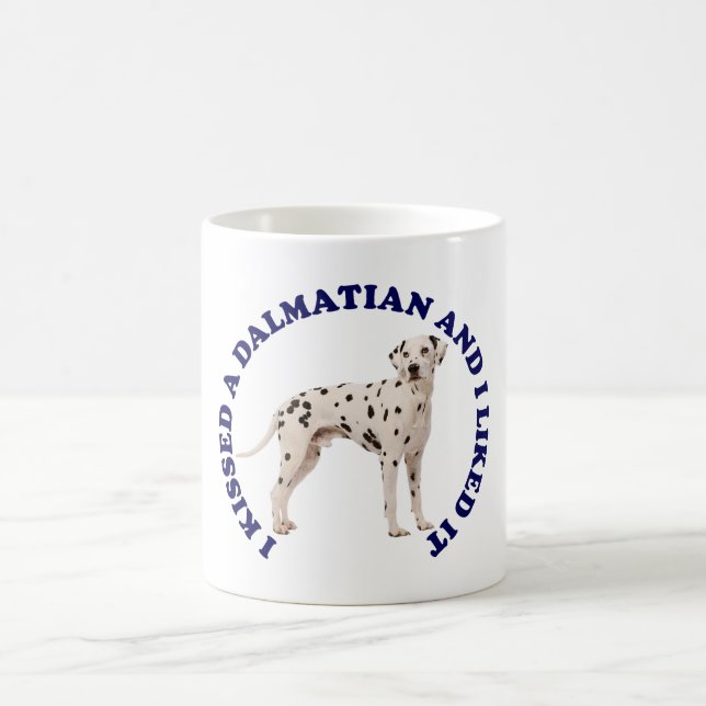 Ich habe einen Dalmatiner geküsst Kaffeetasse (Mittel)