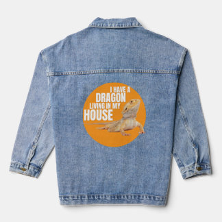 Ich habe einen Drachen, der in meinem Haus lebt, e Jeansjacke