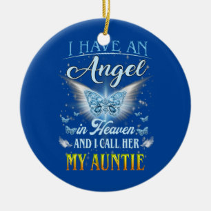 Ich habe einen Engel im Himmel, den ich sie meine Keramik Ornament
