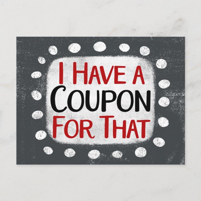 Ich habe einen Gutschein für diese Postkarte (Vorderseite)