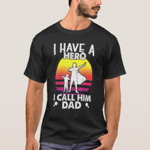 Ich habe einen Held, den ich ihn Vater Vintag Gif T-Shirt