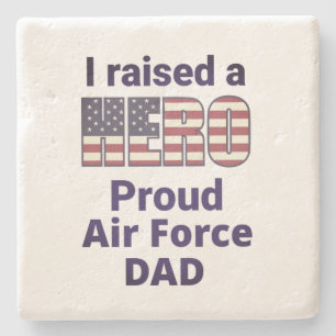 ICH HABE EINEN HERO PROUD AIR FORCE VATER USA Flag Steinuntersetzer