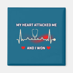 Ich habe einen Herzinfarkt überlebt Herzinfarkt Magnet