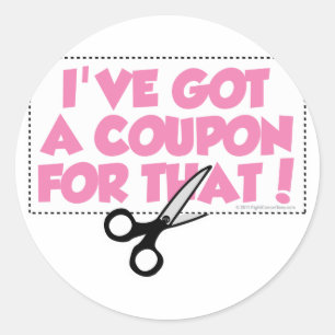 Ich habe einen Kupon für den Runder Aufkleber