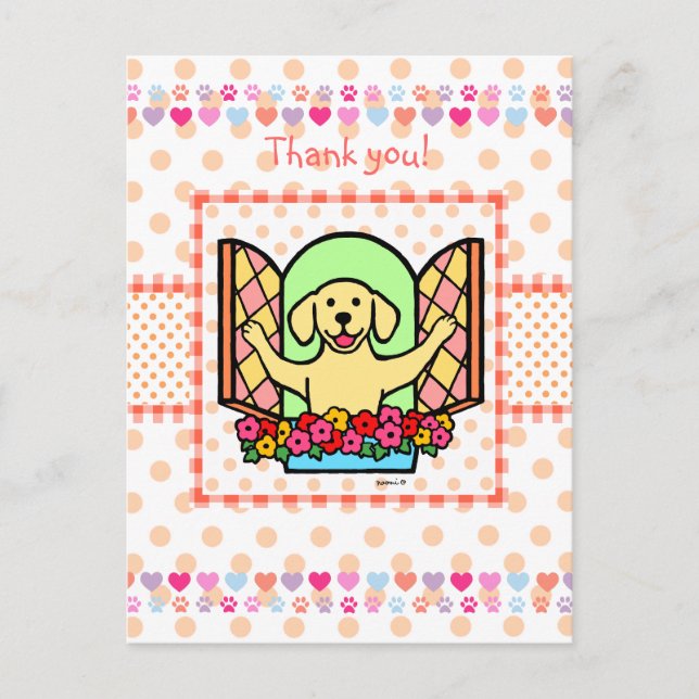 Ich habe einen Labrador im Herzen (Gelbe Labrador) Postkarte (Vorderseite)