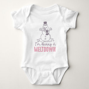 Ich habe einen Meltdown - Funny Snowman Design Baby Strampler
