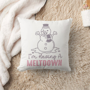 Ich habe einen Meltdown - Funny Snowman Design Kissen