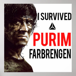 Ich habe einen Purim Farbrengen überlebt Poster
