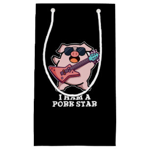 Ich habe einen Schweinestern Funny Rock Star Pig P Kleine Geschenktüte