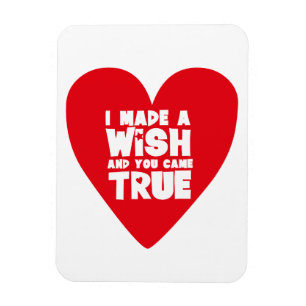 ICH HABE EINEN WUNSCH Liebesherz Magnet