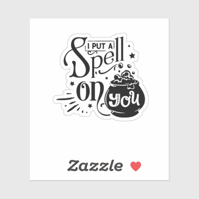 Ich habe einen Zauber auf dich gelegt Aufkleber (Blatt)
