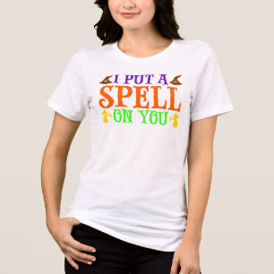Ich habe einen Zauber auf dich gelegt, Hexen-Desig Tri-Blend Shirt