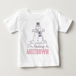 Ich habe einen Zusammenbruch - Lustiges Schneemann Baby T-shirt