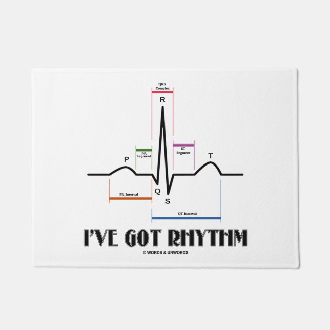 Ich habe Elektrokardiogramm des Rhythmus-ECG EKG Fußmatte (Vorderseite)