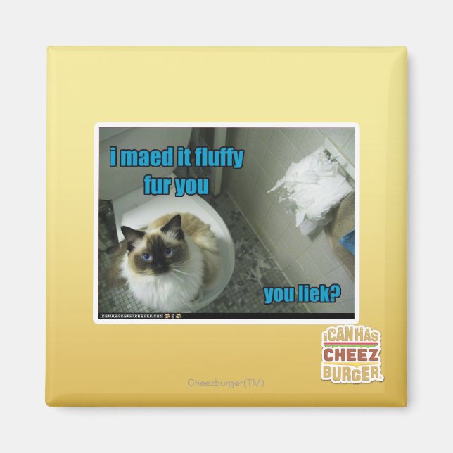 Ich habe es aus flüssigem Pelz für dich gemacht Magnet (Vorne)