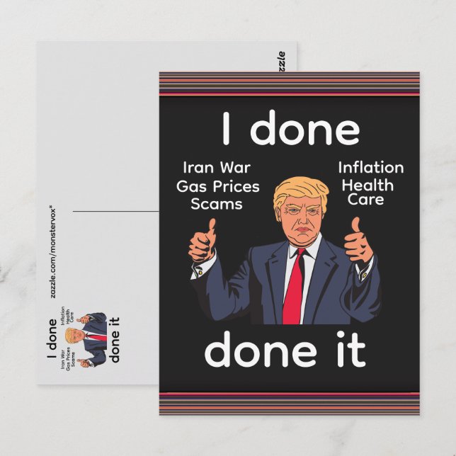 Ich Habe Es Fertig Postkarte (Vorne/Hinten)