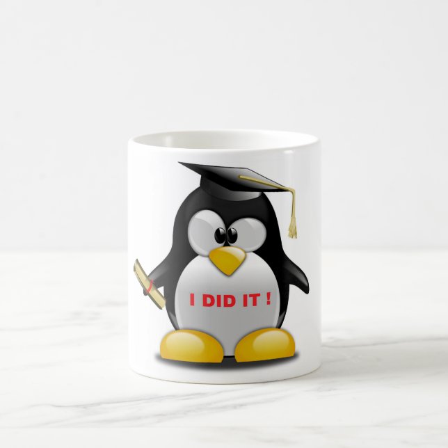 "ICH HABE ES GEMACHT" ABSCHLUSS PENGUIN TASSE (Mittel)