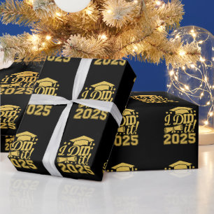 Ich habe es geschafft 2025 Absolvent Abschlussjahr Geschenkpapier
