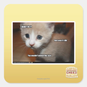 Ich habe es nicht getan. quadratischer aufkleber