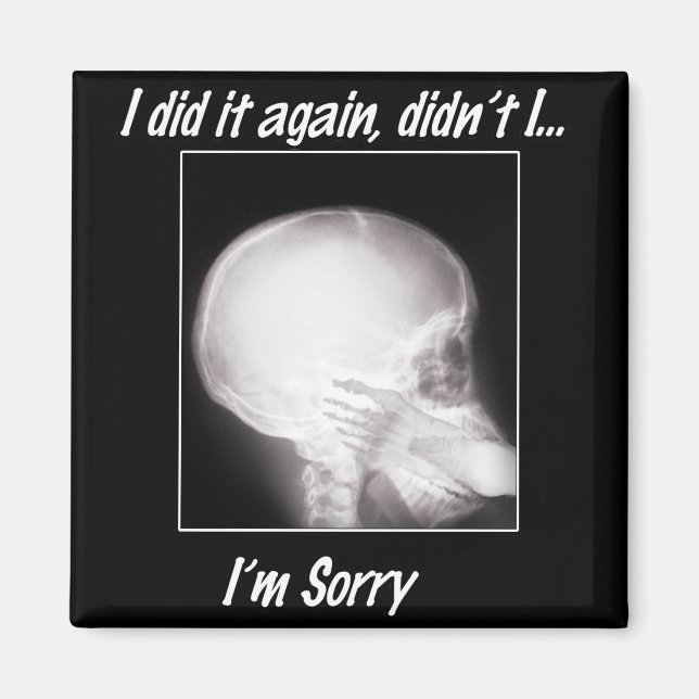 Ich habe es wieder getan, nicht wahr? Es tut mir l Magnet (Vorne)