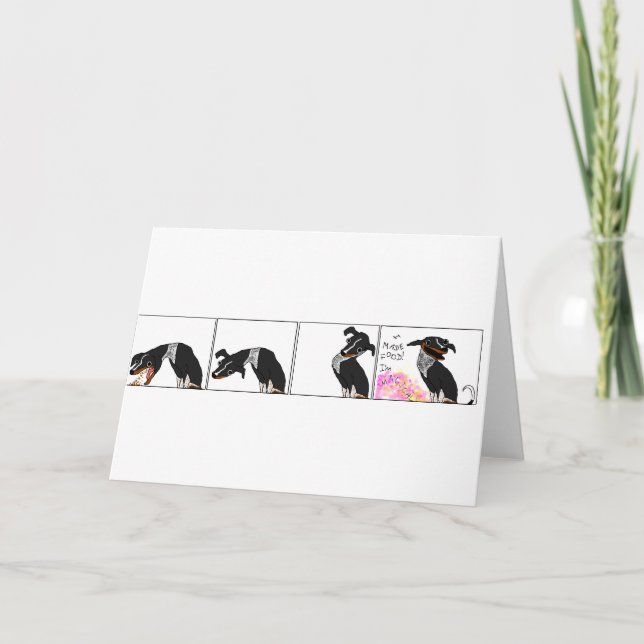 "Ich habe Essen gemacht" Karte (Vorderseite)