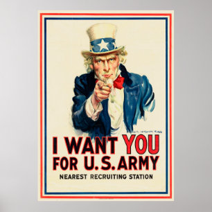 Ich habe euch für die US-Armee gewollt Poster
