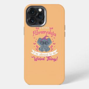 Ich habe Fibromyalgie-Bewusstsein Süßer Elefant iPhone 13 Pro Max Hülle