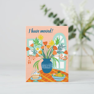 Ich habe Floral Bouquet neue Zuhause-Adresse Niedl Postkarte
