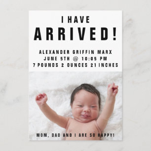Ich habe Foto Baby Birth Ankündigung