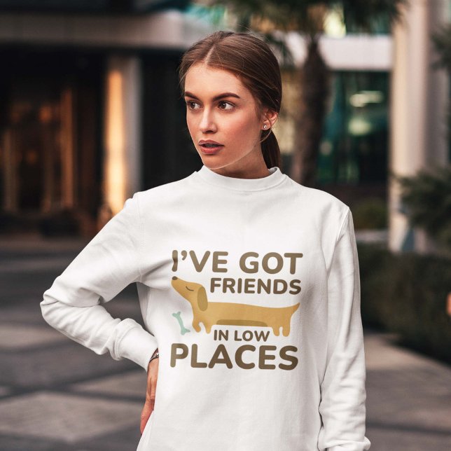 Ich habe Freunde an günstigen Orten Got Sweatshirt (wiener dog sweatshirt)