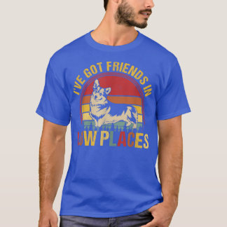 Ich habe Freunde in Low Places Pembroke Welsh Corg T-Shirt