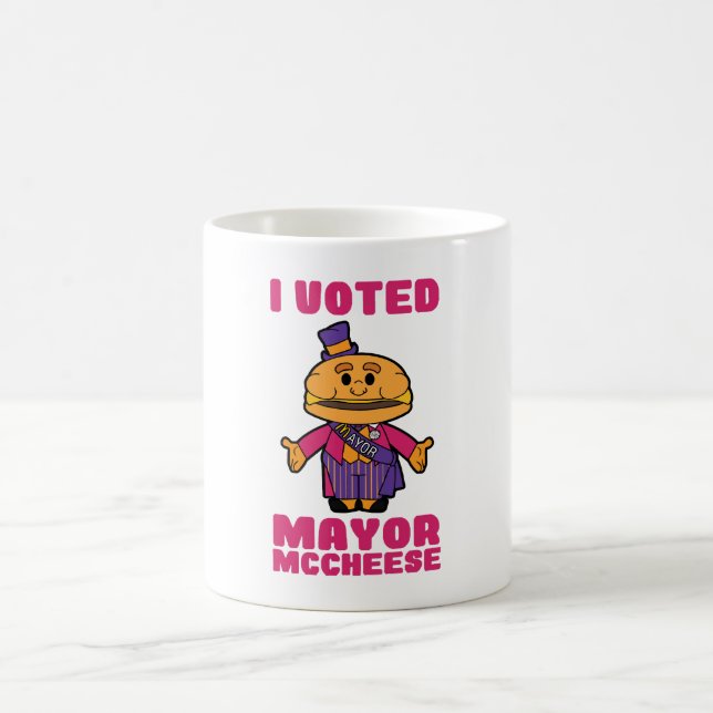 Ich habe für Bürgermeister McKäse gestimmt Kaffeetasse (Mittel)